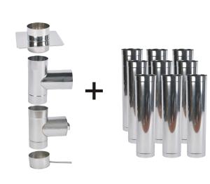 Wkład do drewna, komin żaroodporny 160/9,15m