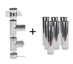 Wkład do drewna, komin żaroodporny 180/7,25m