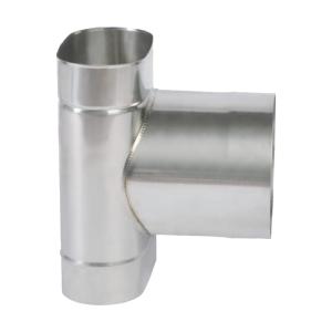 Trójnik 90 stopni owalny kwasoodporna 120x240/200W/grubość 1 mm