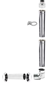 Kondensacyjny komin izolowany Ø 80*125mm 2 rury