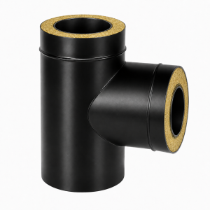 Trójnik 90 stopni malowany na czarno RAL9005 180/240 0,8 mm  