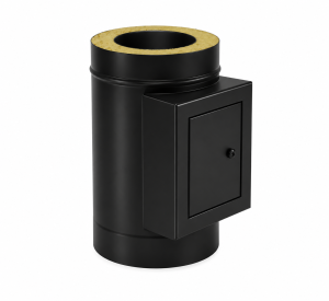 Wyczystka z drzwiami malowana na czarno RAL9005 180/240