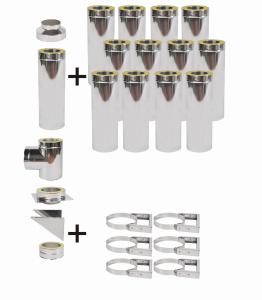Komin izolowany wiszący 1,0 mm /fi 200/260/13 rur