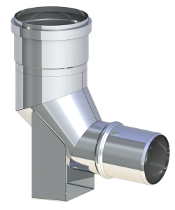Kolano podparte redukcyjne do kotłow kondensacyjnych 87 stopni 80/60 z uszczelką